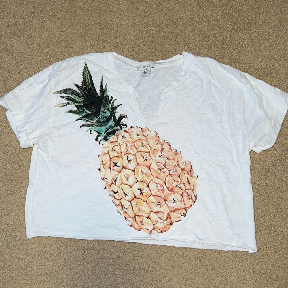 Pineapple, loose fit, crop top